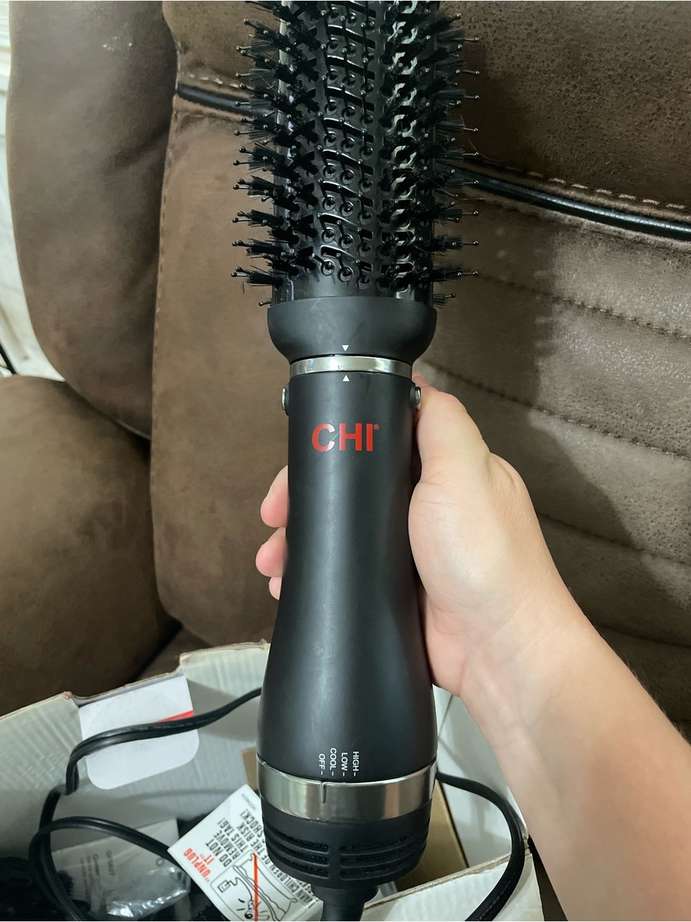 Ulta Beauty Black and Red Round Hot Air Brush